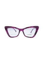 CHANEL Purple Tortoiseshell Cat-Eye Frame