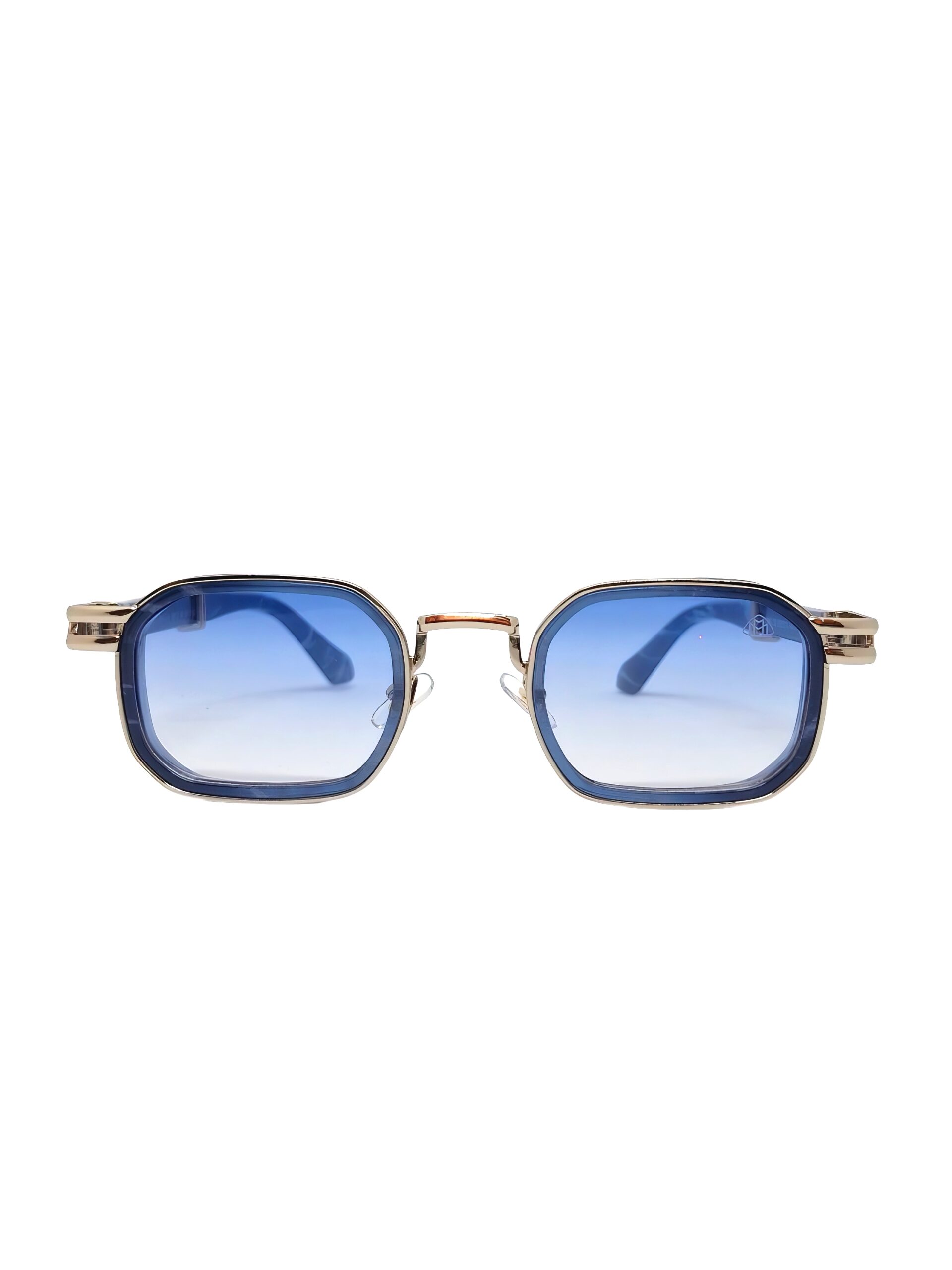 20260204_121325 Maybach Rectangular Gold Frame with Blue Gradient Lenses - Image 1