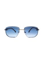 Maybach Rimless Geometric Frame with Blue Gradient Lenses