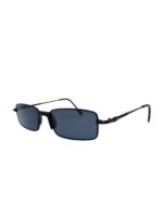 Minimalist Black Rectangular Sunglasses - Image 2
